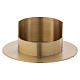 Portacandele ottone dorato satinato moderno diam. 5 cm s1