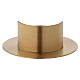 Portacandele ottone dorato satinato moderno diam. 5 cm s3