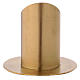 Candle holder tube in satinised gold-plated brass 5 cm s3