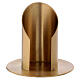 Tubular candlestick in gold plated brass with satin finish 2 in s1