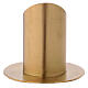 Tubular candlestick in gold plated brass with satin finish 2 in s3