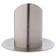 Tubular candlestick in matte silver-plated brass s3