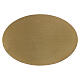Candle holder plate in gold plated knurled aluminium 8x5 1/2 in s1