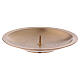 Circular candle holder with spike in matte gold plated brass s1