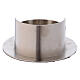 Oval tubular candlestick in silver-plated brass satin finish s3