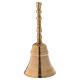 Classic bell in polished golden brass 12 cm s1