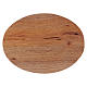Piatto portacandela legno 13.5x10 cm s2