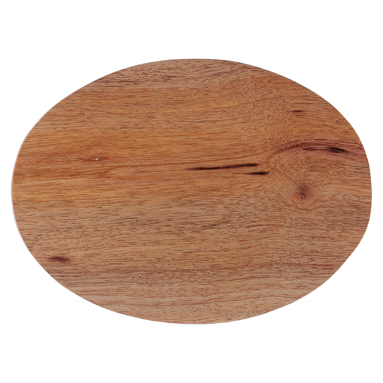 Wood candle holder plate 5x4 in online sales on