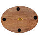 Wood candle holder plate 5x4 in s3
