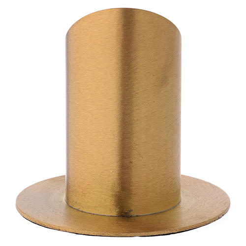 Candle holder in gold-plated brass with 4cm case 3