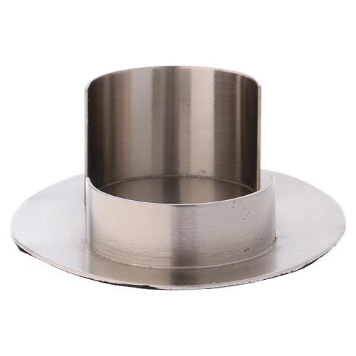Candle holder in silver-plated brass 9x5 cm 1