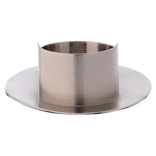 Candle holder in silver-plated brass 9x5 cm 3