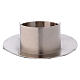 Candle holder in silver-plated brass 9x5 cm s3