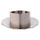 Silver-plated brass candlestick 3 1/2x2 in s3