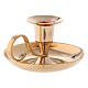 Candle holder in gold-plated brass with 2cm case s2