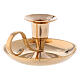 Gold plated brass candlestick with socket 0.8 in s2