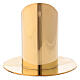 Gold plated brass candlestick h 3 1/2 in s3