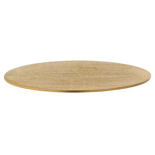Oval candleholder plate in gold-plated aluminium 17x12 cm 1