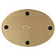 Oval candleholder plate in gold-plated aluminium 17x12 cm s3