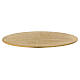 Oval candle holder plate in gold plated aluminium 6 3/4x4 3/4 in s1