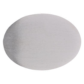 Teller-Kerzenlechter oval Aluminium 17x12cm