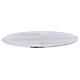 Oval candleholder plate in silver-plated aluminium 17x12 cm s1