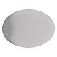 Plato portavela ovalado de aluminio plateado 17x12 cm s2