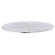 Oval candle holder plate in silver-plated aluminium 6 3/4x4 3/4 in s1