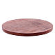 Round candleholder plate in wood 12 cm s1