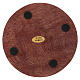 Round candleholder plate in wood 12 cm s3