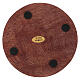 Round wood candle holder plate 4 3/4 in s3