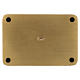 Rectanglular candleholder plate in gold-plated aluminium 20.5x14 cm s3