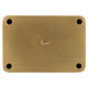 Rectangular candle holder plate in gold plated aluminium 8x5 1/2 in s3