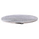 Oval candleholder plate in silver-plated aluminium 10x8 cm s1