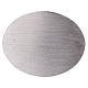 Plato portavela ovalado de aluminio plateado 10x8 cm s2