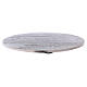 Oval candle holder plate in silver-plated aluminium 4x3 in s1