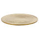 Round candleholder plate in golden brass 10 cm s1