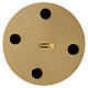 Round candleholder plate in golden brass 10 cm s3