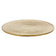 Round candle holder plate in gold plated brass 4 in s1