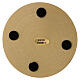 Round candle holder plate in gold plated brass 4 in s3
