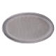 Oval candleholder plate in matt silver-plated aluminium 17x10 cm s3