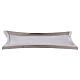 Rectangular candleholder plate in silver-plated brass with smooth angles 11x7 cm s1