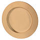 Round candleholder plate in gold-plated brass diam. 14 cm s2