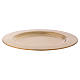 Round candleholder plate in gold-plated brass diam. 14 cm s3