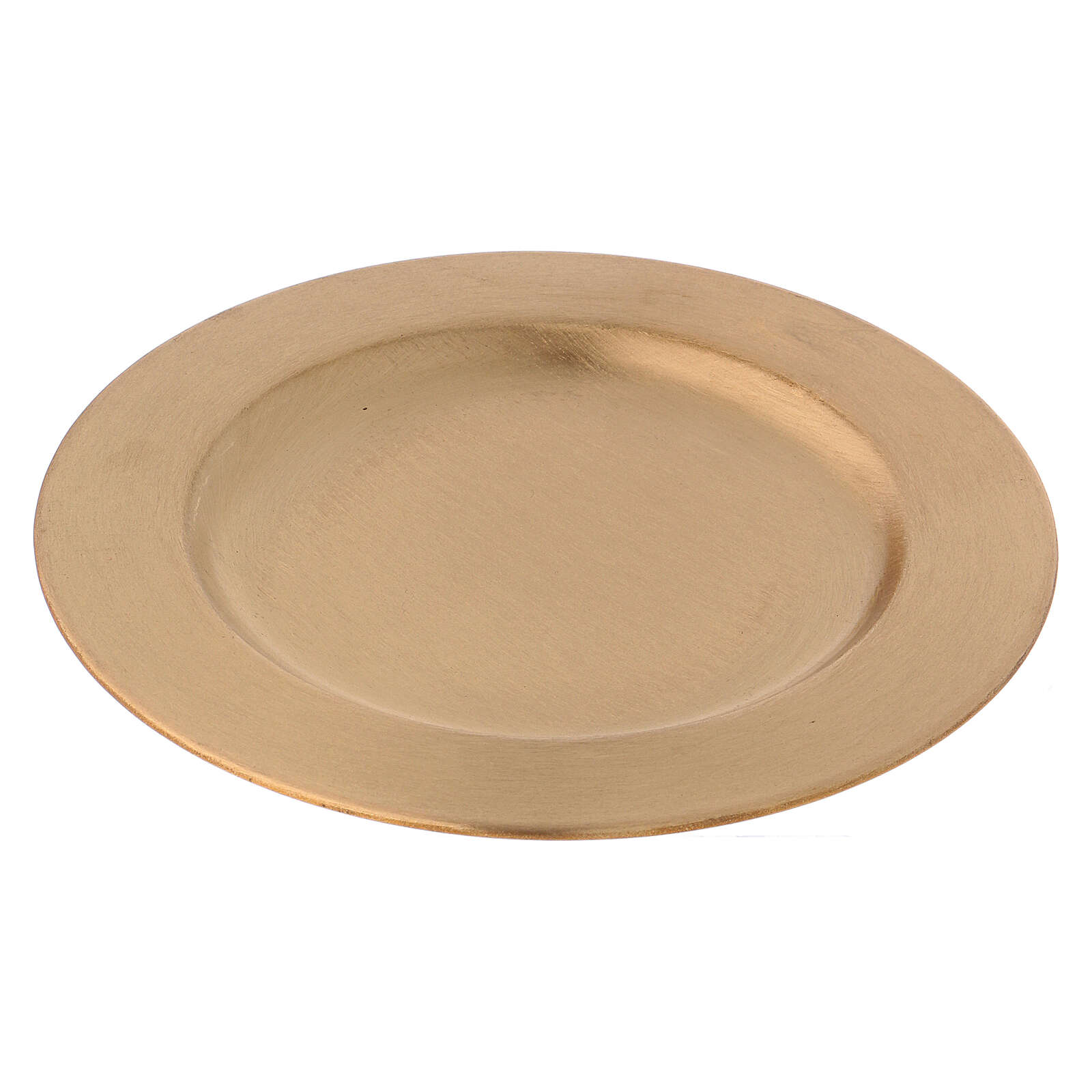 Round candle holder plate in gold plated brass d. 5 1/2 in online