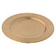 Round candle holder plate in gold plated brass d. 5 1/2 in s1