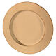 Round candle holder plate in gold plated brass d. 5 1/2 in s2
