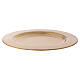 Round candle holder plate in gold plated brass d. 5 1/2 in s3