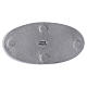 Oval candleholder plate in matt silver-plated aluminium 12x6 cm s4
