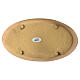 Oval candleholder plate in matt gold-plated brass 17x10 cm s4